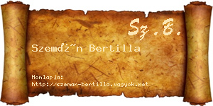 Szemán Bertilla névjegykártya